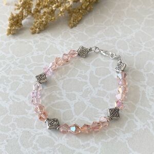 Elegant Pink Crystal Bracelet